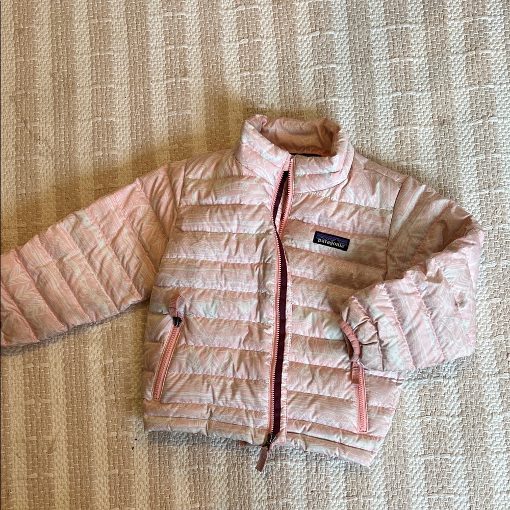 Patagonia Light Pink Kids Puffer Jacket